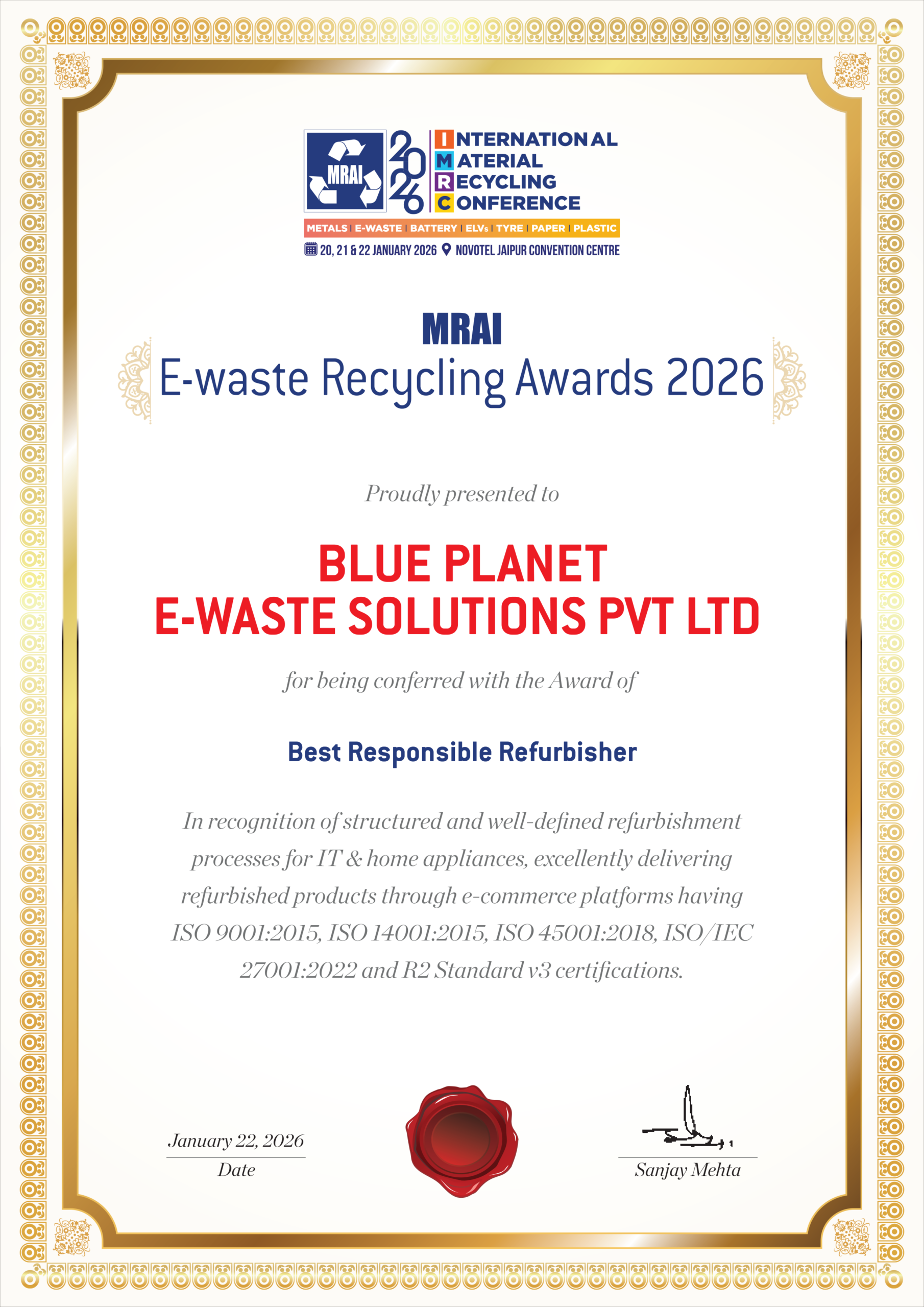 E-waste Recycling Awards 2026